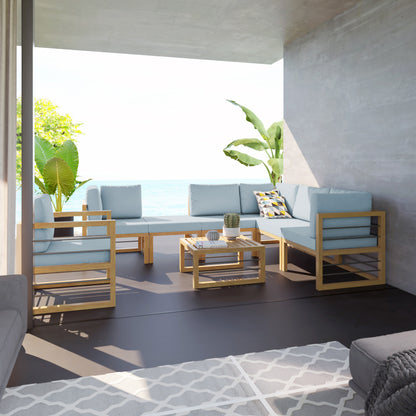 TK Classics 8 Piece Aluminum Outdoor Conversation Set