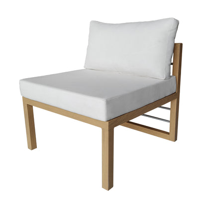 TK Classics Outdoor Aluminum Armless Sofa Seats, Set of 2