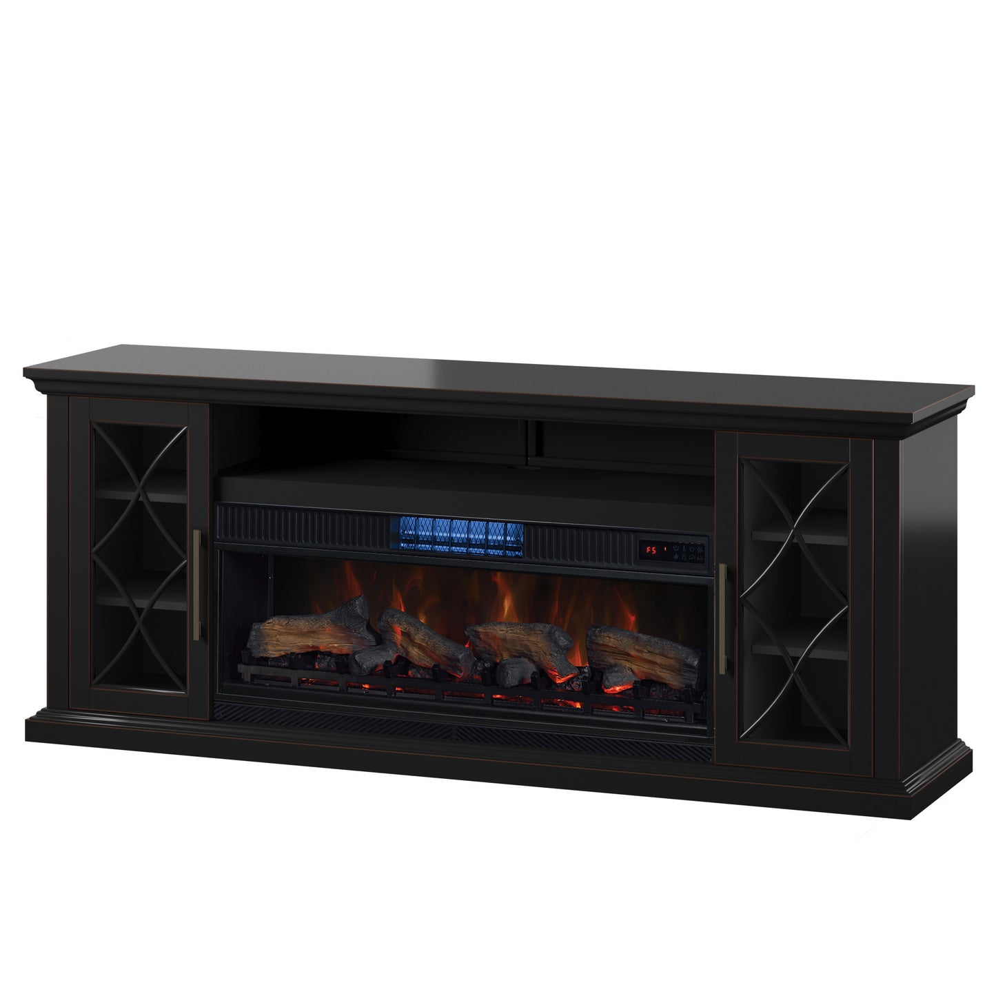 Tresanti® Millbrae TV Console with ClassicFlame® CoolGlow™ 2-in-1 electric fireplace and fan
