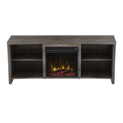Shelter Cove TV Stand for TVs up to 65" with Electric Fireplace, Valley Pine