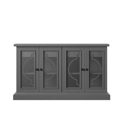 Twin Star Home Sideboard with Frosted Glass Doors