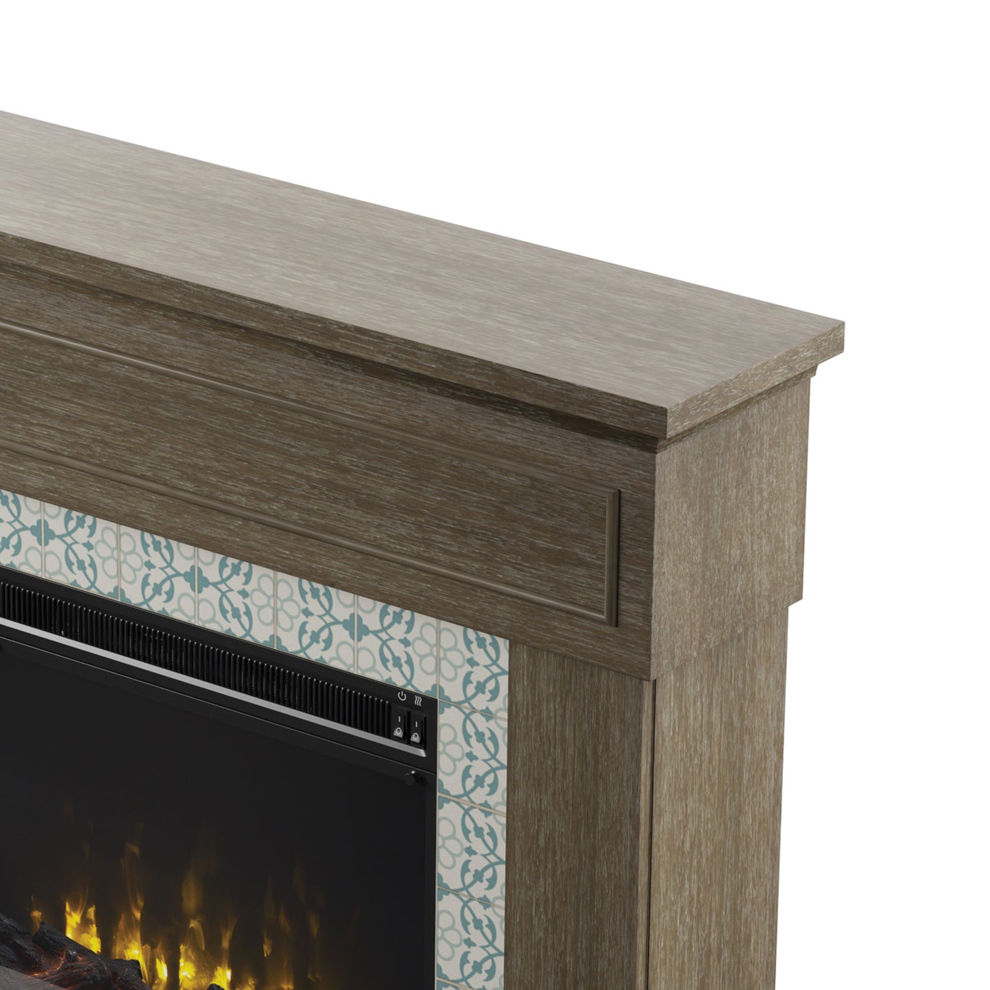 Wall Mantel Electric Fireplace with Reversible Surround