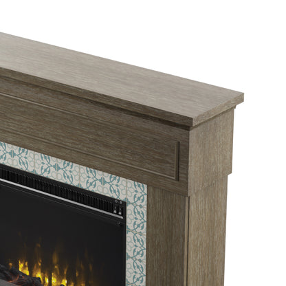 Wall Mantel Electric Fireplace with Reversible Surround