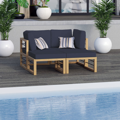 TK Classics 4 Piece Aluminum Outdoor Sectional Sunbed