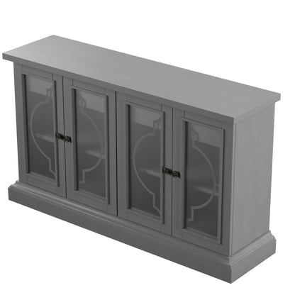 Twin Star Home Sideboard with Frosted Glass Doors