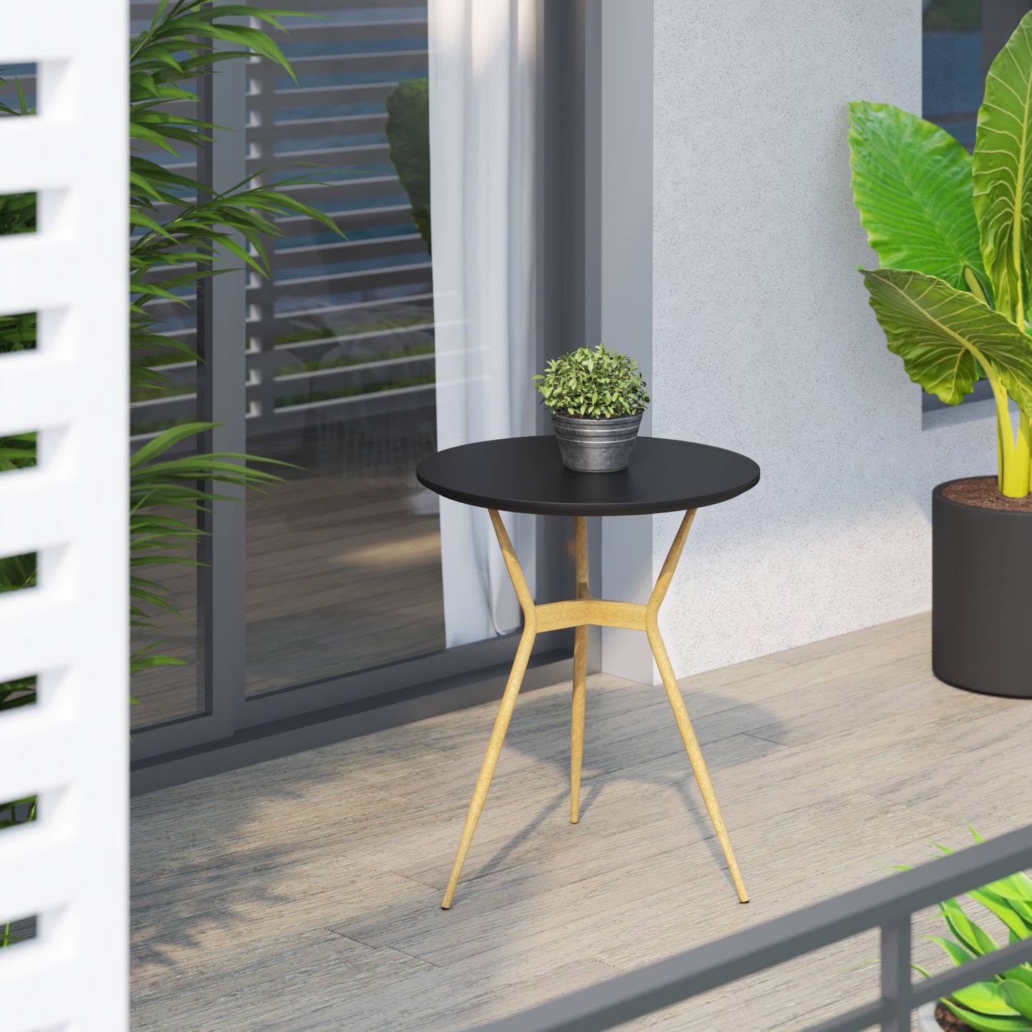 TK Classics 24” Outdoor Dining Table with Tapered Legs