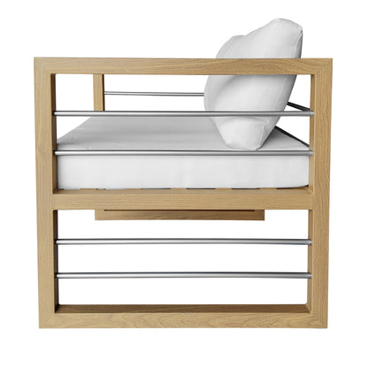 TK Classics Aluminum Outdoor Club Chair with Cushions