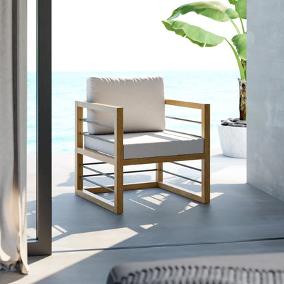 TK Classics Aluminum Outdoor Club Chair with Cushions