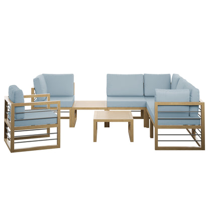 TK Classics 8 Piece Aluminum Outdoor Conversation Set