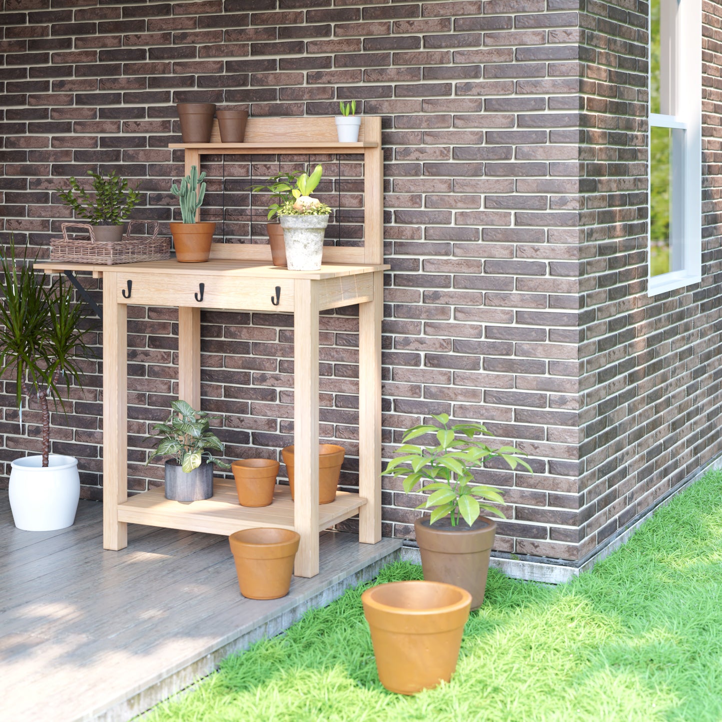 TK Classics Outdoor Potting Bench