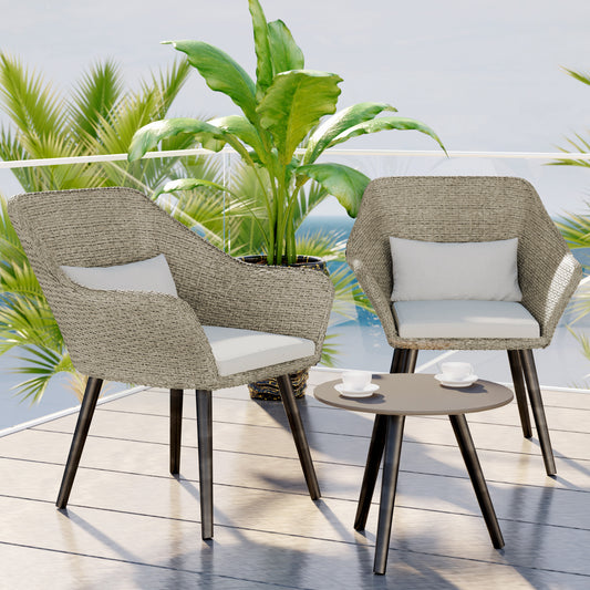 TK Classics Outdoor 3 Piece Conversation Set with Cushions