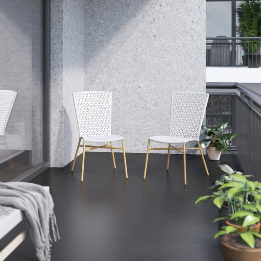 Set of 2 Outdoor Dining Chairs