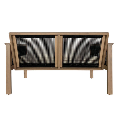 TK Classics Outdoor Acacia Loveseat with Cushion