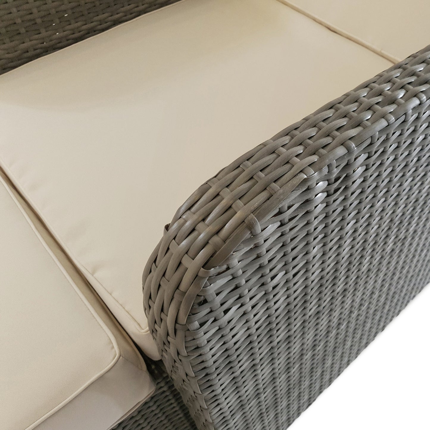 TK Classics Club Chair with Ottoman in Gray Wicker