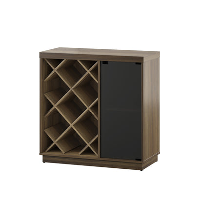 Bar Cabinet with Glass Door and Stemware Rack