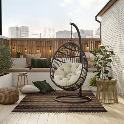 TK Classics Swing Egg Chair Hammock with Cushion and Stand