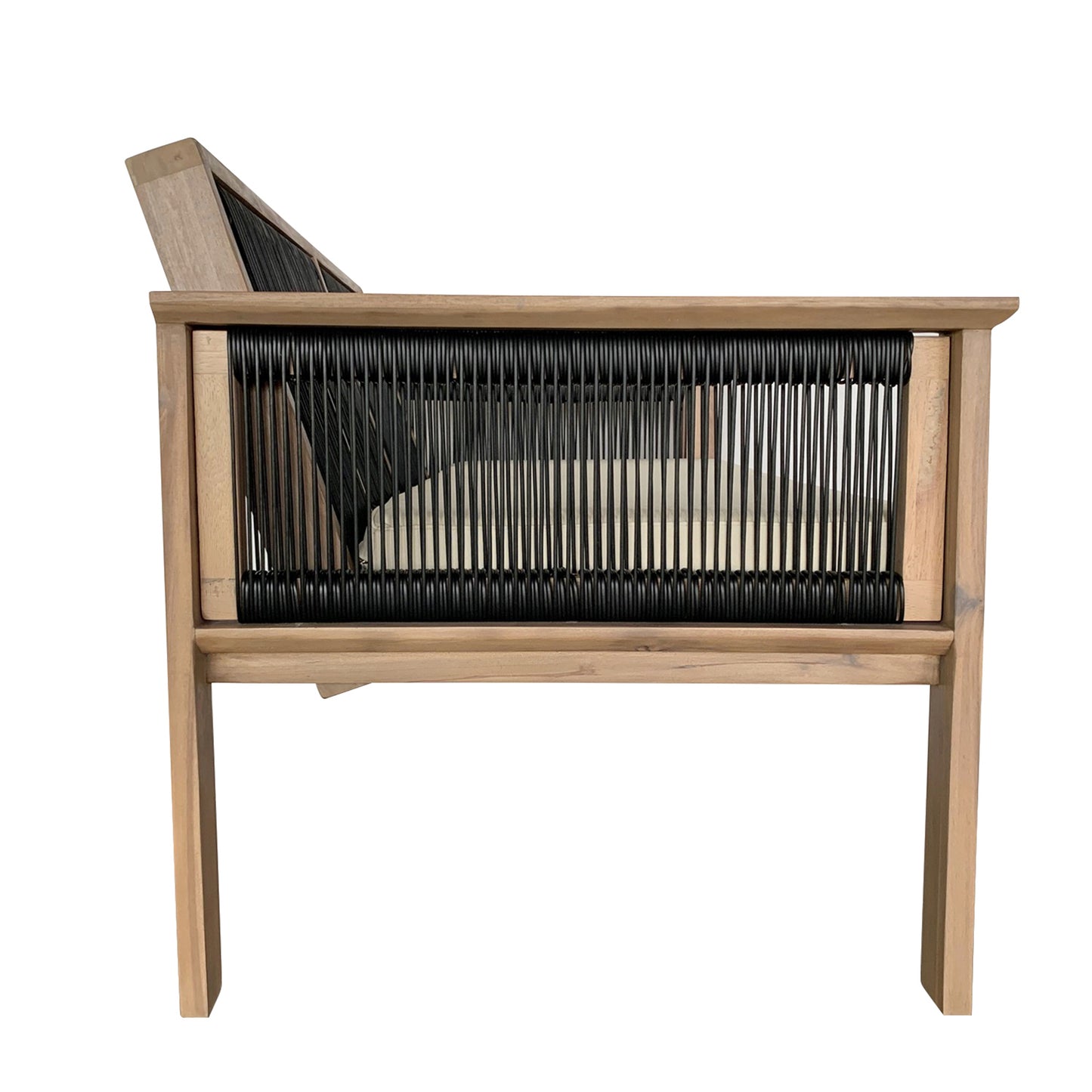 TK Classics Outdoor Acacia Loveseat with Cushion