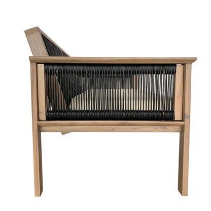 TK Classics Outdoor Acacia Loveseat with Cushion