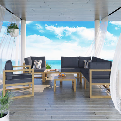 TK Classics 8 Piece Aluminum Outdoor Conversation Set