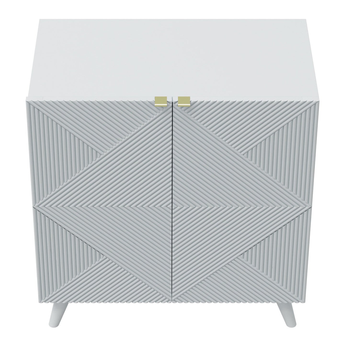 Accent Cabinet with Geometric Pattern Doors