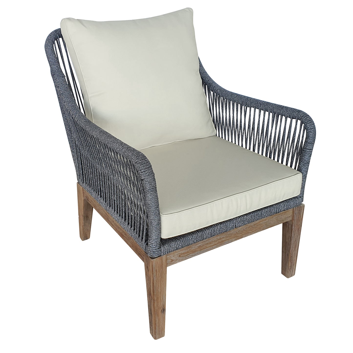 TK Classics Set of 2 Outdoor Arm Chairs with Cushions