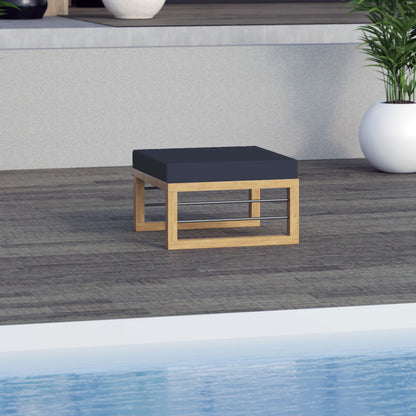 TK Classics Aluminum Outdoor Ottoman/Coffee Table