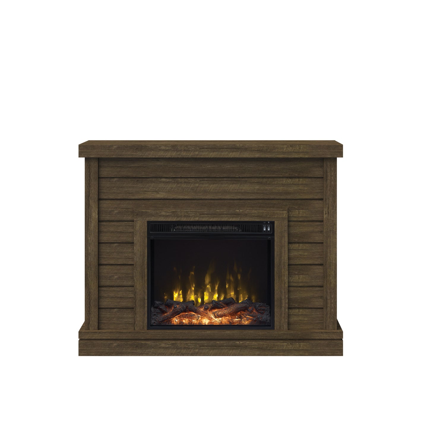Shiplap Wall Mantel Electric Fireplace