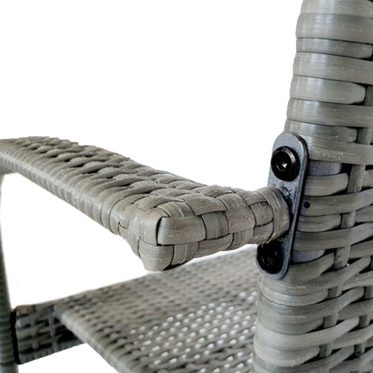 TK Classics® 3-Piece Wicker Outdoor Dining Set, Gray