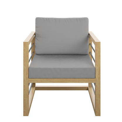 TK Classics Aluminum Outdoor Club Chair with Cushions