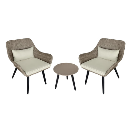 TK Classics Outdoor 3 Piece Conversation Set with Cushions