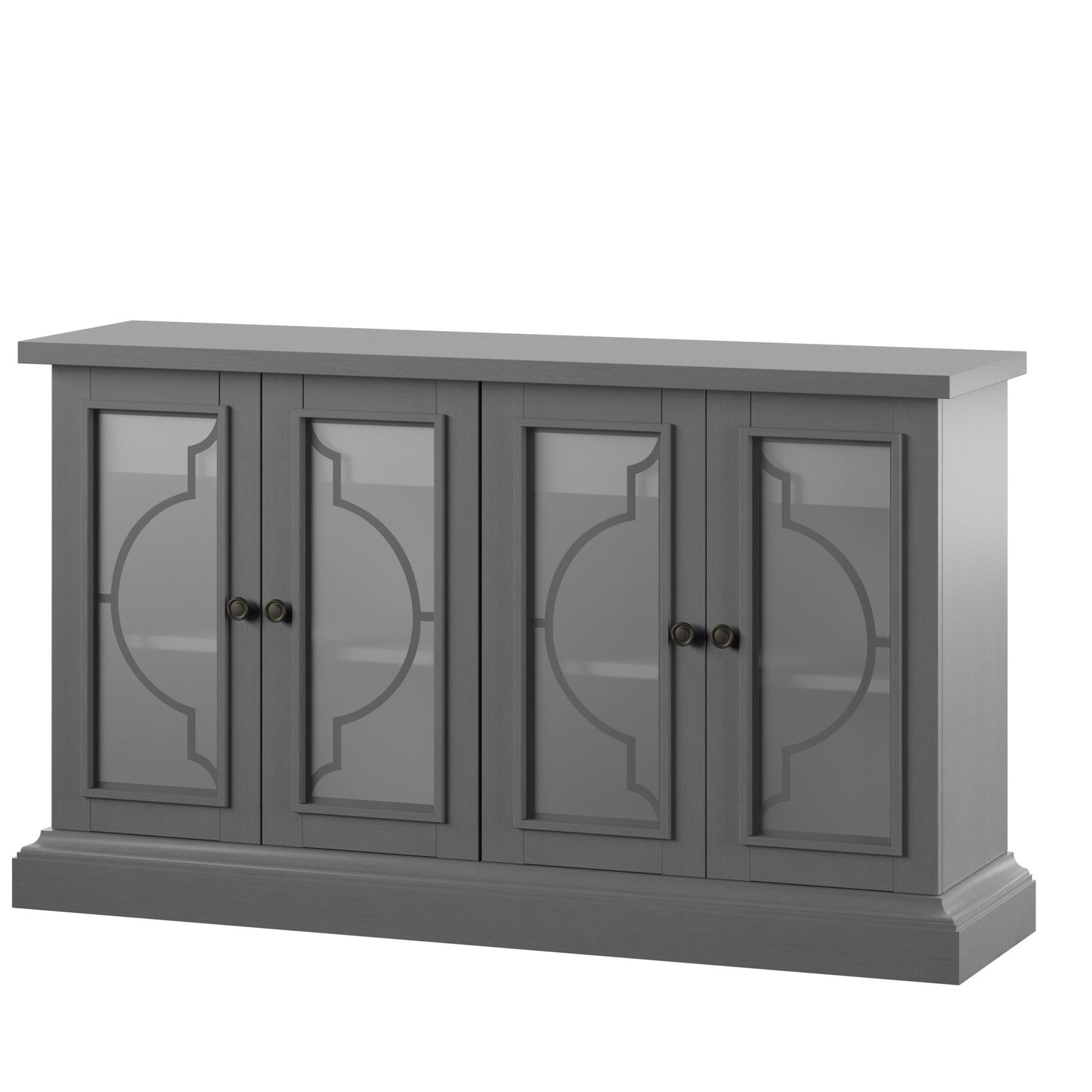 Twin Star Home Sideboard with Frosted Glass Doors