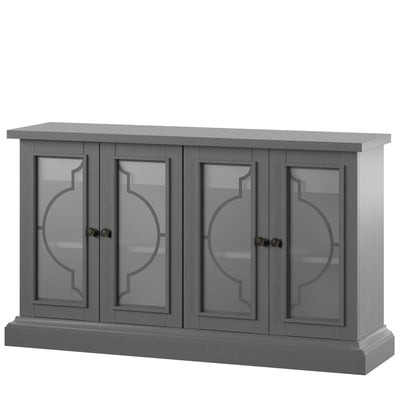 Twin Star Home Sideboard with Frosted Glass Doors
