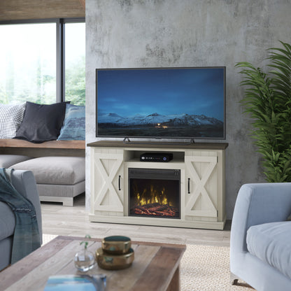 Cottonwood TV Stand for TVs up to 55" with Electric Fireplace