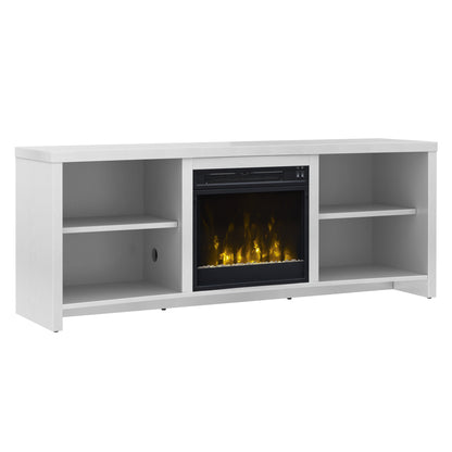 Shelter Cove TV Stand for TVs up to 65" with Electric Fireplace, Valley Pine
