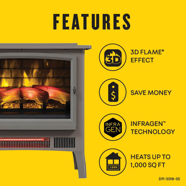duraflame® Infragen™ Electric Stove Heater with 3D Flame® Effect
