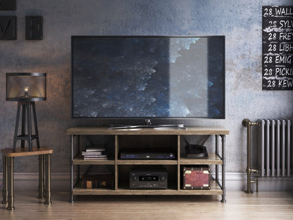 Irondale Open Architecture TV Stand for TVs up to 60 inches, Autumn Driftwood