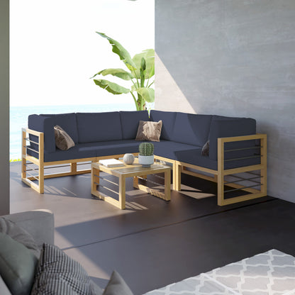 TK Classics 6 Piece Aluminum Outdoor Conversation Set