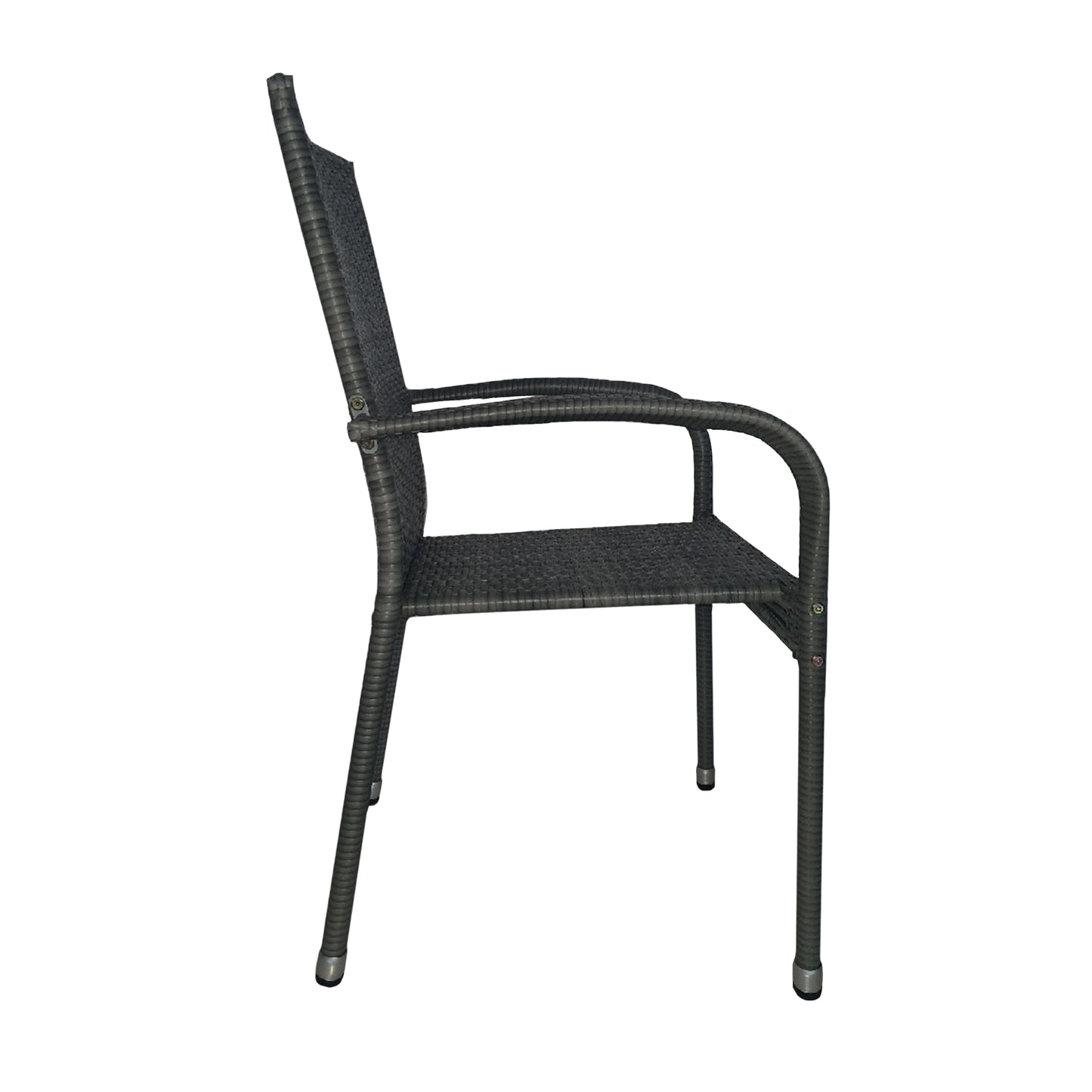 TK Classics Outdoor Wicker Dining Arm Chairs, Set of 2