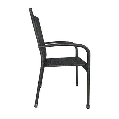 TK Classics Outdoor Wicker Dining Arm Chairs, Set of 2