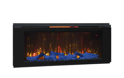 Helen 48" Wall Mounted Electric Fireplace, Black