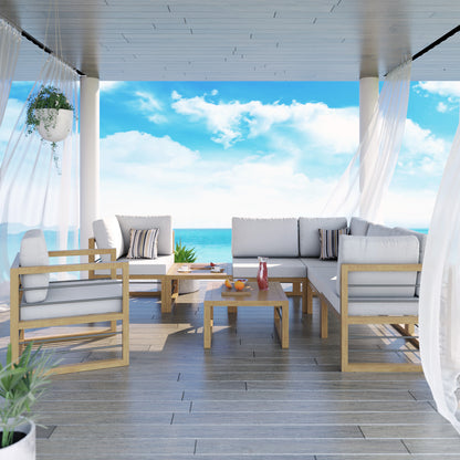 TK Classics 8 Piece Aluminum Outdoor Conversation Set