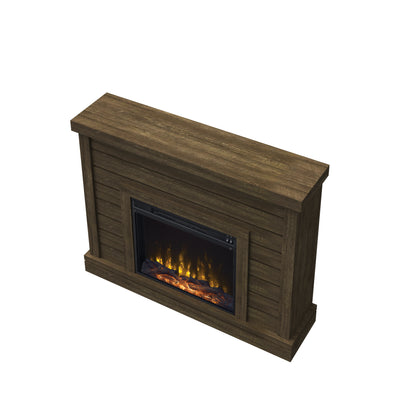 Shiplap Wall Mantel Electric Fireplace