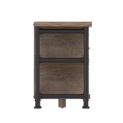 Irondale TV Stand for TVs up to 65" with Electric Fireplace, Autumn Driftwood