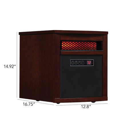 Powerheat Infrared Quartz Heater with Safer Plug, Black