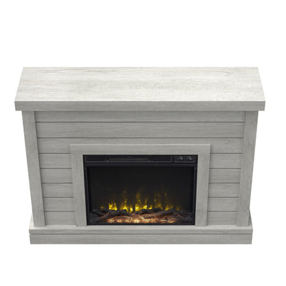 Shiplap Wall Mantel Electric Fireplace