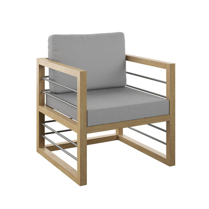 TK Classics Aluminum Outdoor Club Chair with Cushions