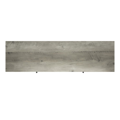 TV Stand for TVs up to 60" with Electric Fireplace and Mirrored Cabinet Doors