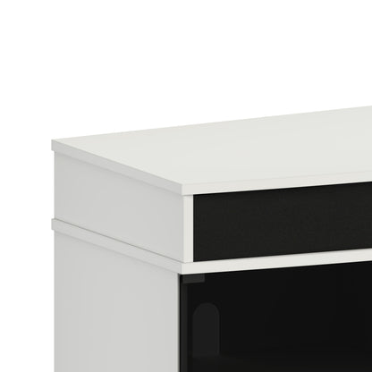 Enterprise TV Stand for TVs up to 80", Imperial Gray (Electric Fireplace sold separately)