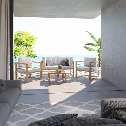 5 Piece Aluminum Outdoor Conversation Set