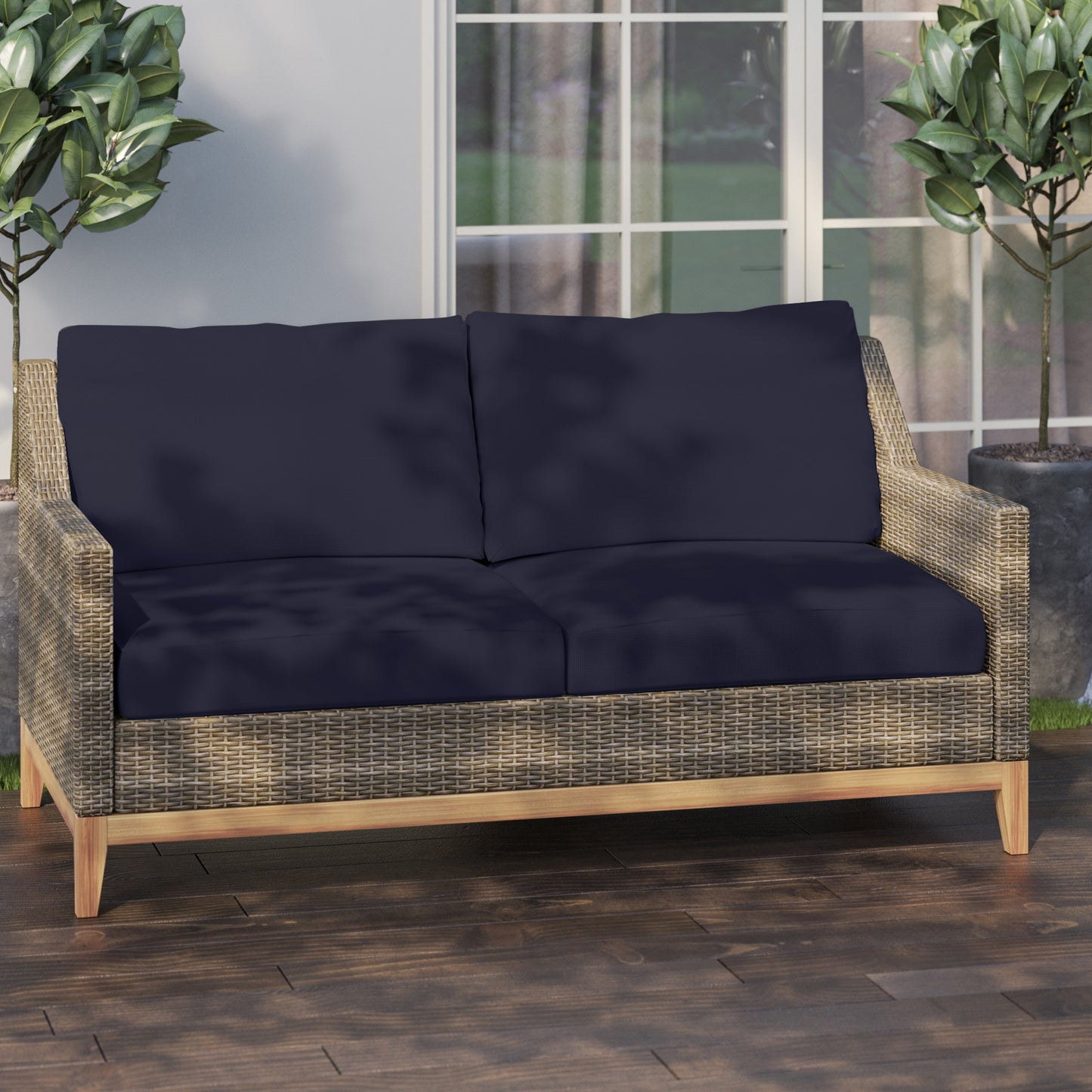 TK Classics Outdoor Loveseat with Cushions